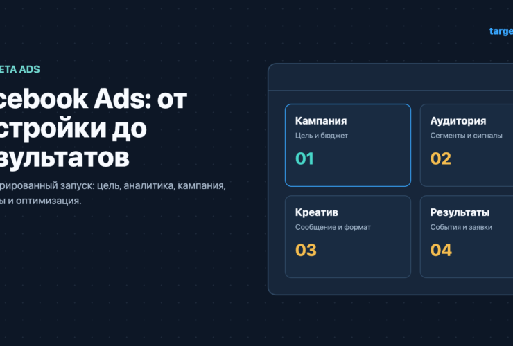 Схема настройки Facebook Ads от кампании до результатов