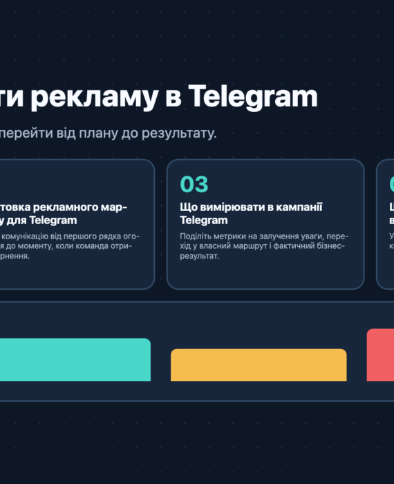 Як налаштувати рекламу в Telegram: Ключові етапи, які допомагають перейти від плану до результату.