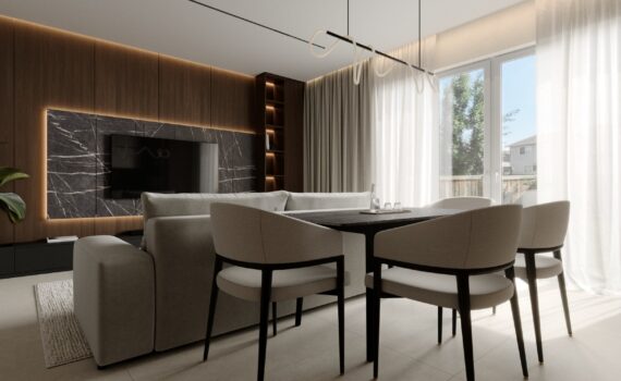 Интерьер из кейса рекламы студии InteriorOK