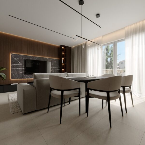 Интерьер из кейса рекламы студии InteriorOK